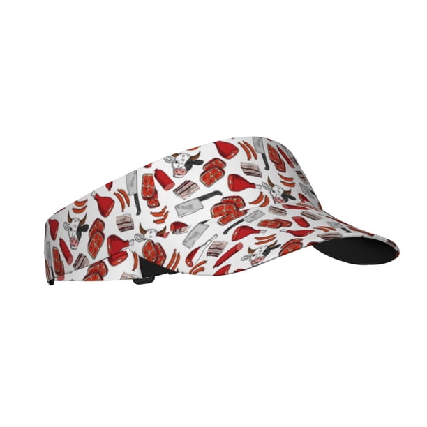 Balery Red Food Gorra deportiva con visera ajustable para mujer y hombre (talla única)