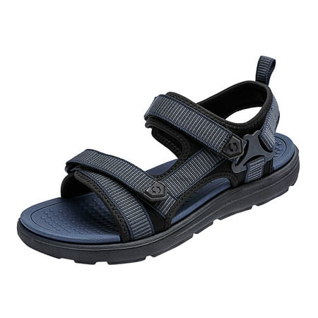 XDDST Mens Walking Shoes Slip On Men Flat Sandals Fashion and Comfort Soft Bottom Beach Sandals Soft Sandals