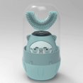 thumbnail image 1 of Kids Electric U-shaped Toothbrush 360 Degree Cleaning Brush With 3 Modes 2 Led Uv Light, 1 of 5