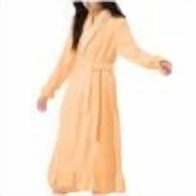 vdgthytj Robes for Women Cozy Soft Ruffle Hem Loungewear Fleece Fuzzy Sleepwear Bathrobes Sleepwear with Belt