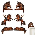thumbnail image 4 of Wooden Horse Door Topper,Rustic Lying Craft Wall Art Decor | Hanging Brown Door Frame Farmhouse Ornament,Unique Gift for Horse Lovers Cute Shelf Topper Home Decoration, 4 of 7