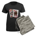 thumbnail image 5 of CafePress - Card Shark Women's Dark Pajamas - Women's Short Sleeve Print T-Shirt and Pants Dark Cotton Pajama Set, 5 of 7