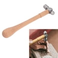 thumbnail image 1 of Ball Peen Hammer, Portable Wooden Ergonomic Long Handle Round Head Mini Hand Hammer  For Home, 1 of 8