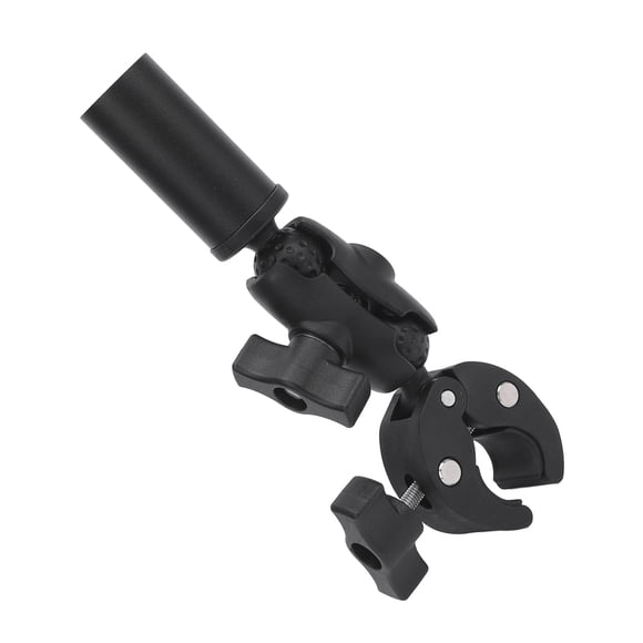 Soporte de Abrazadera de Polo de Automóvil, Aleación de Aluminio Sgura Segura de 360 Montaje de Abrazadera de Poste Ajustable Para Mini Antena Plaza