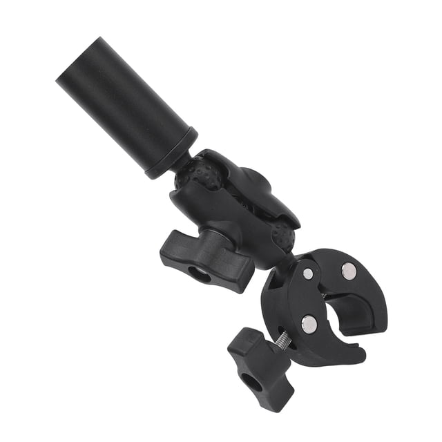 Soporte de Abrazadera de Polo de Automóvil, Aleación de Aluminio Sgura Segura de 360 Montaje de Abrazadera de Poste Ajustable Para Mini Antena Plaza