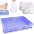 thumbnail image 3 of 50 Pcs Disposable Rabbit Cage Liner, Clear Plastic Bunny Cage, 3 of 5