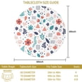 thumbnail image 3 of Pioneer Flower Floral Print Pattern Round Tablecloth 60 X 60 Inch, Wrinkle Resistant Wipeable Table Cloth for Kitchen Dining Picnic Patio Party, 3 of 6