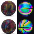 thumbnail image 2 of Baloncesto ANGGREK Colorido No 7 Reflectante de PU para adultos, 2 of 8