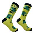 thumbnail image 1 of Men's We Ride At Dawn Socks Funny Riding Lawn Mower Joke Footwear, 1 of 4