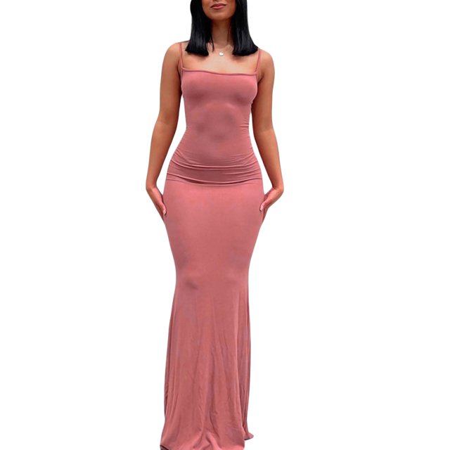 Txlixc Vestido de cola de pez sin mangas para mujeres Txlixc moda