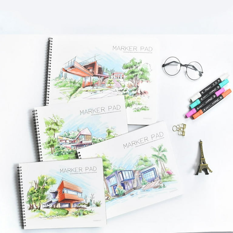 1pc 30 Sheets Painting Pad Marker Pad Marker Painting Special Book Drawing  Book Art Students Hand-drawn Books (Random Style)