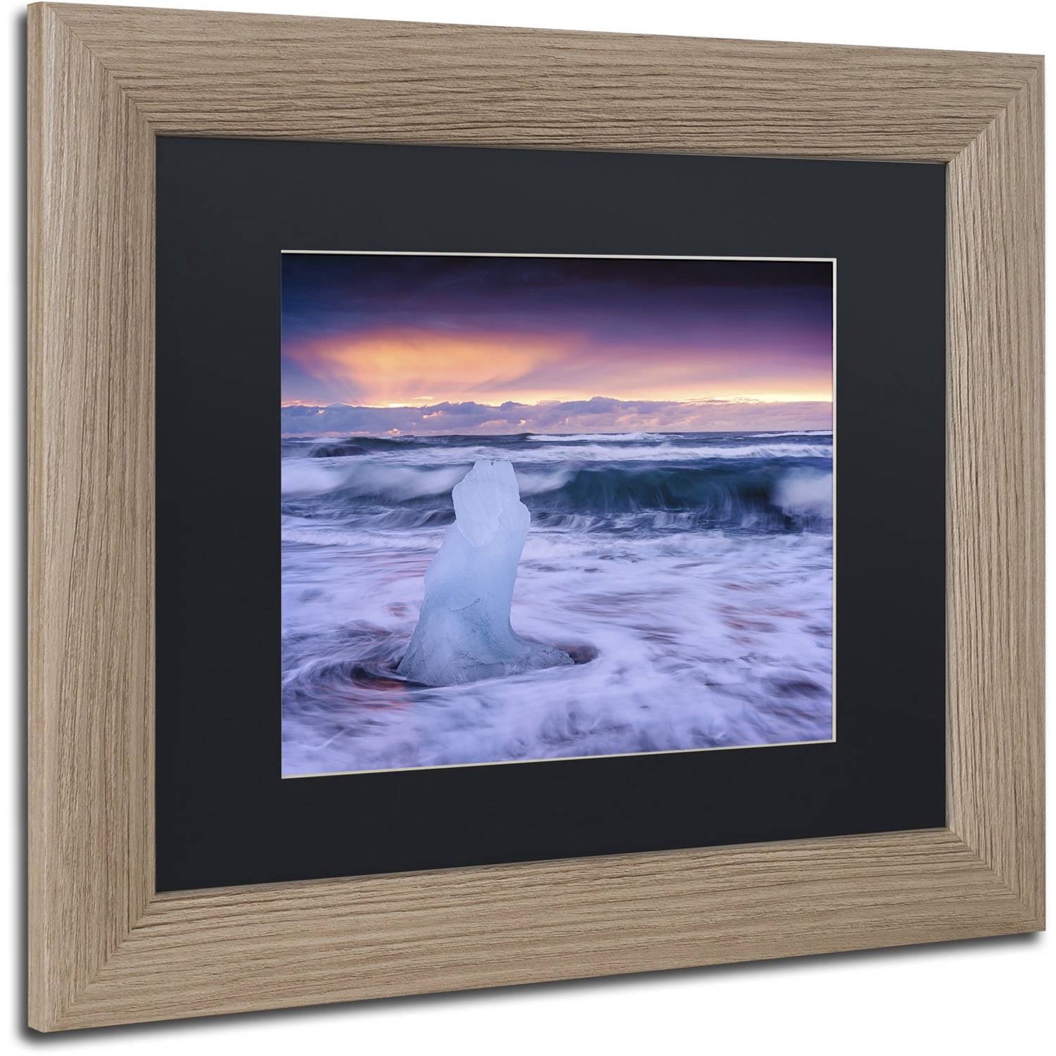 Trademark Fine Art "Ice Sculpture" Canvas Art by Michael Blanchette Photography Black Matte, Birch Frame