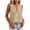 Beige, variant on QSAWXQZ Women's Cotton Linen Tank Tops V Neck Button Front Pleated Sleeveless Casual Blouse M