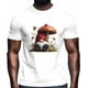 thumbnail image 2 of Camisetas informales de manga corta con estampado de gnomo rojo para hombre, 2 of 8