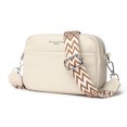 thumbnail image 4 of Bolsos Cruzados para Mujer Bolsos Bandolera Casuales Cuero Genuino Correa Ancha (Beige), 4 of 8