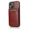 thumbnail image 6 of SaniMore for iPhone 14 6.1" 2022 Case, Card Slots Case with Flip Kickstand Premium Leather Magnetic Clasp Anti-scratch Anti-drop Heavy Duty Protective Case for iPhone 14 6.1" 2022 Release, Brown, 6 of 14