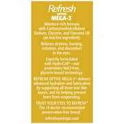 (4 pack) Refresh Optive Mega-3 Lubricant Eye Drops Preservative-Free Artificial Tears, 0.4 ml, 30 Count
