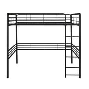 DHP Tommy Full Metal Loft Bed, Black