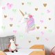 thumbnail image 5 of Lindo dibujos animados unicornio estrella corazón pegatinas de pared papel tapiz DIY vinilo, 5 of 5