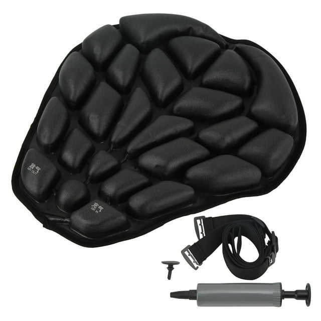 Cojín de aire para motocicleta Cojín de asiento inflable con bomba y prensa manual, resistente al agua IP68, con alivio de presión