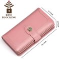 thumbnail image 4 of LAICAIW Women's Wallet Genuine Leather RFID Blocking Large Capacity Trifold Ladies Wallet, QA-Light Pink, 4 of 6