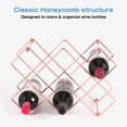 thumbnail image 3 of Countertop Wine Rack - 10 Bottle Wine Holder for Red White Wine Storage - Freestanding Metal Wine Rack - Small Tabletop Wine Rack - Rose Gold, 3 of 5