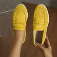 thumbnail image 2 of Women's Fuzzy Slip-on Slippers Fashion Casual Summer Style Light Shallow Mouth Loafers Flat Lazy Shoes Toe Shoes, 2 of 9