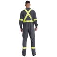 thumbnail image 4 of Sxiwei Mens High Visibility Coverall Long Sleeve Zip Up Mechanic Overalls Workwear Firefighter Gray XL, 4 of 7