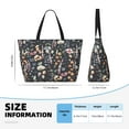 thumbnail image 4 of Fuzoiu Wildflower Watercolor 1 Print Waterproof Beach Tote Bag for Women Girls with Zipper,Sandproof Pool Swim Bag,Large Capacity Beach Travel Bag for Pool Swim Travel Everyday, 4 of 7