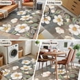 thumbnail image 5 of Rectangle Area Rugs 4 x 6 Ft, White Floral Non-Slip Residential Carpet, Spring Farmhouse Vintage Flower Leaf Plant Indoor Crawling Mats Runner Rugs for Living Room/Dining Room/Bedroom, 5 of 8