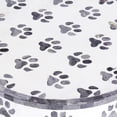 thumbnail image 4 of Shelter 18.5" White Bone Inlay Paw Print Side Table, 4 of 5