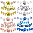 thumbnail image 2 of Decoración de fiesta de feliz cumpleaños, globo de cumpleaños, traje de látex, lentejuelas, decoración, película de aluminio, carta, atmósfera, arreglo de globo, 2 of 5