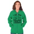 thumbnail image 3 of I Like Them Thick Fat Tires Cyclist Zip Up Hoodie Men's Women's Brisco Brands 2X, 3 of 6