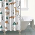 thumbnail image 4 of White Christmas Forest Animal Pattern Shower Curtain 84"x72" ,Bathroom Decorative Shower Curtains Set with 12 Hooks,Modern Waterproof Washable Shower Curtain, 4 of 6