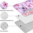 thumbnail image 5 of Pink Butterfly Flower Pattern Bathroom Rugs Sets 3 Piece,Toilet Cover Set,Absorbent Non Slip Bathroom Mats Sets with U-Shaped Contour Rug Toilet Rug Set, 5 of 5