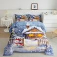 thumbnail image 2 of jejeloiu Cute Xmas Snowmen Full Size Comforter Sets,Merry Christmas Bedding Comforter Set,Happy New Year Bedding Sets For Girls Boys,Reathable Home Decor Reversible,3 Pieces, 2 of 8