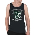 thumbnail image 2 of St. Patricks Day is Magical Leprechaun Riding a Unicorn Men's Tank Top, 2 of 3