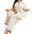 thumbnail image 4 of Xysaqa 2 Pack Pajamas for Women Set Short Sleeve with Long Pajama Pant Soft Sleepwear Casual Printed Pjs Loungewear Sets Plus Size 2X 3X 4X, 4 of 6