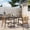 Beige – Dining Chair, variant on Yardgrace 4-Piece Patio Conversation Set, Oversized Outdoor Wicker Furniture Set with Cushioned Lounge Chairs, Loveseat and Metal Coffee Table for Garden, Beige