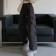thumbnail image 5 of Kmdttou Cargo Pants Mid-waist Pocket Overalls Casual Pants In Spring And Summer, 5 of 8