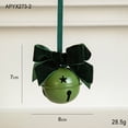 thumbnail image 2 of Hvmvliv Christmas Bell Ornaments Christmas Bells Star Hollow Metal Decorative Bells with Bow for Xmas Tree Ornaments Wreath Festival Crafts Home Decorations Green, 2 of 3