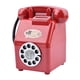 thumbnail image 4 of Figura decorativa de alcancía con forma de teléfono retro, con esfera para ahorrar dinero Rojo, 4 of 9