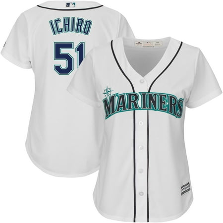 Ichiro Suzuki Frame - Ichiro Suzuki Seattle Mariners Majestic Women's Team Cool Base Player Jersey - White