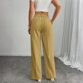 thumbnail image 4 of High Waisted Work Pants for Women Business Casual Outfits Office Dressy Pants Trousers with Pockets Wide-Leg Pants, 4 of 5