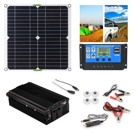 1000W Complete Solar Panel Kit Solar Power Generator 100A Home 110V Grid System