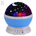 thumbnail image 2 of Gustave Romantic Star Sky Projector, Night Lighting Lamp, 4 LED Bulbs 8 Light Color Changing with USB Cable, 360 Degree Rotation, Christmas Party Bedroom Decor Cosmos Toys Gift "Blue", 2 of 2