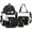 Black, variant on 5 pcs Kawaii Backpack Set Cute Preppy Aesthetic Book Bag 15.6 inch Laptop Backpack College Book Bag Japanese Casual Daypack (Blue,One Size)