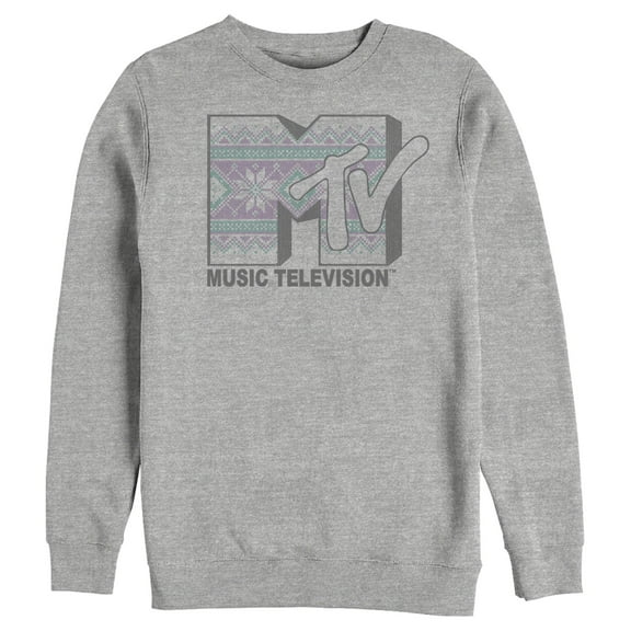 Men's MTV Tapestry Logo Sweatshirt Athletic Heather Medium
