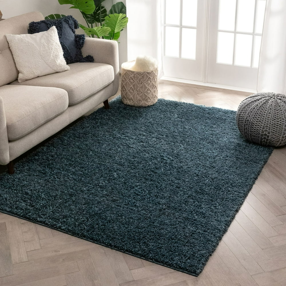 Well Woven Solid Color Light Blue Soft Shag Area Rug 8x10 8x11 (7'10
