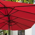 Costway 15' Outdoor Market Umbrella, DoubleSided Twin Patio Umbrella